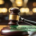 It Is Not Wisdom But Authority That Makes a Law